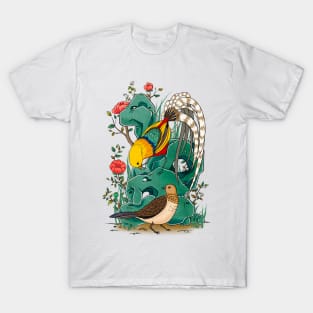 Minhwa: Golden Pheasant Couple B Type T-Shirt